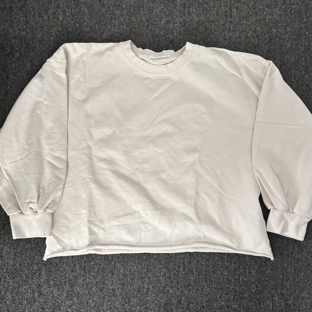 Perfect White Tee french terry womens ivory sweatshirt - size large